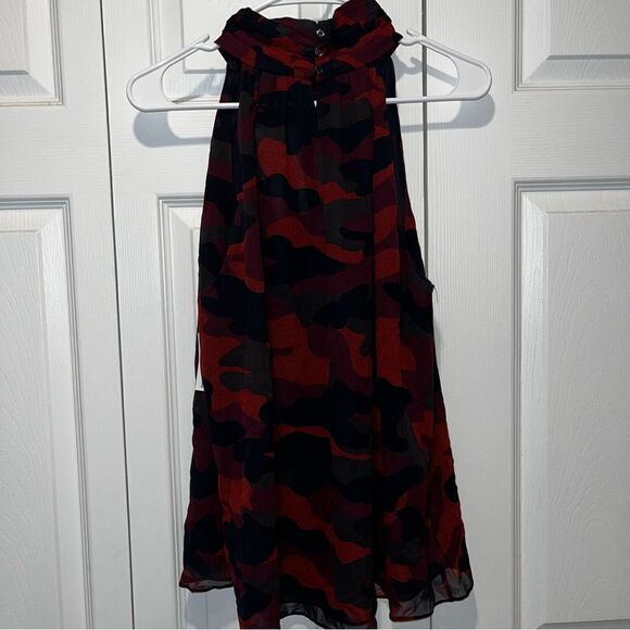 NWT Joie Erola B Sleeveless Camo-Print Silk Top Women Size xL - Picture 4 of 9